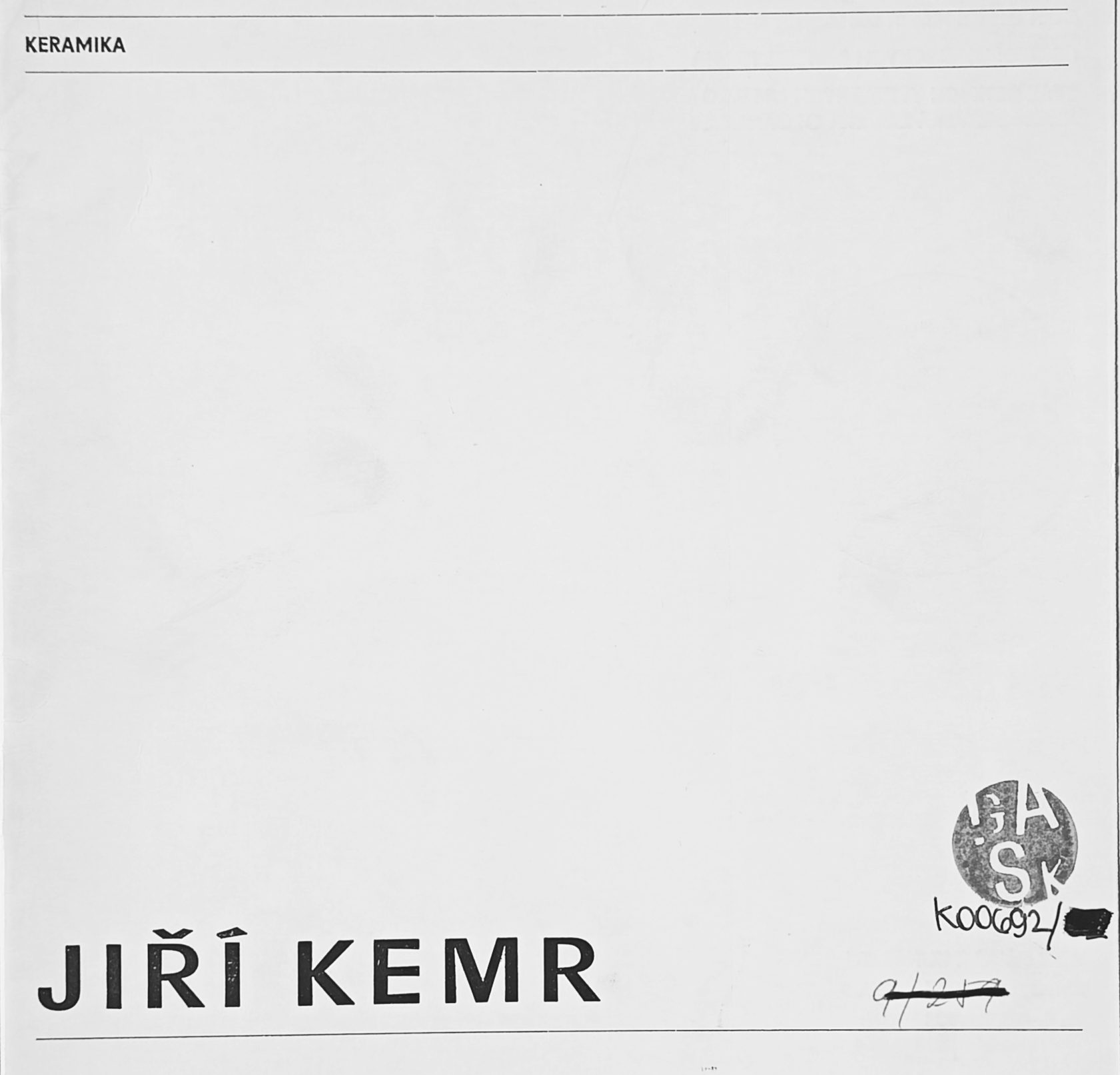 Jiří Kemr – Keramika