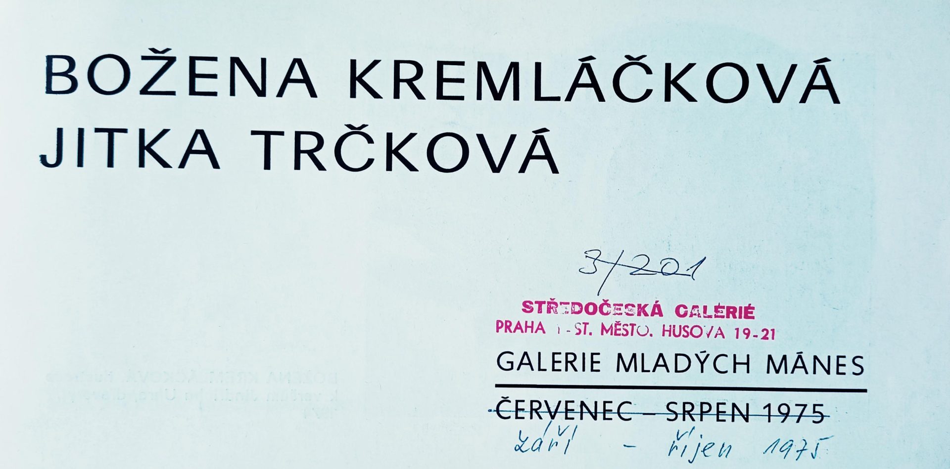 Božena Kremláčková / Jitka Trčková
