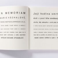 In memoriam Marie Váchalové