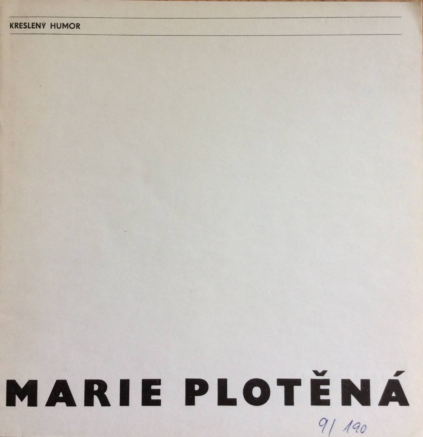 Marie Plotěná – kreslený humor