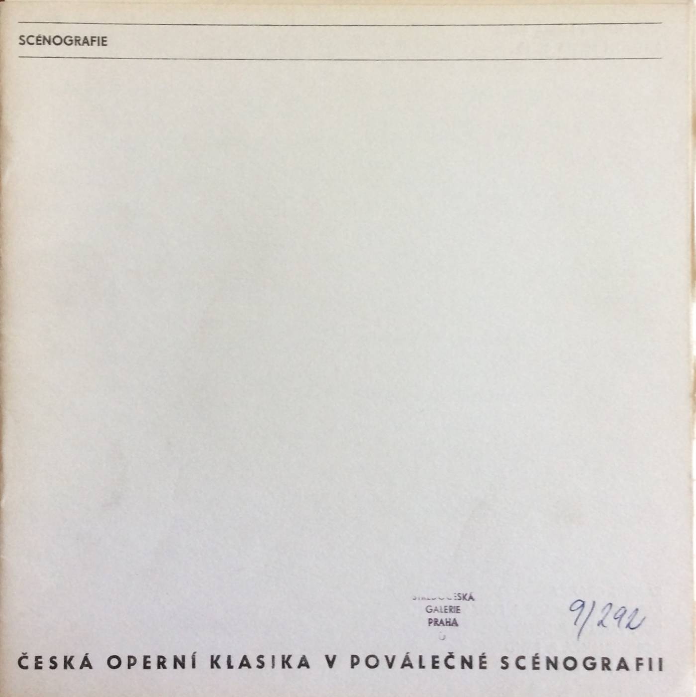 Česká operní klasika v poválečné scénografii