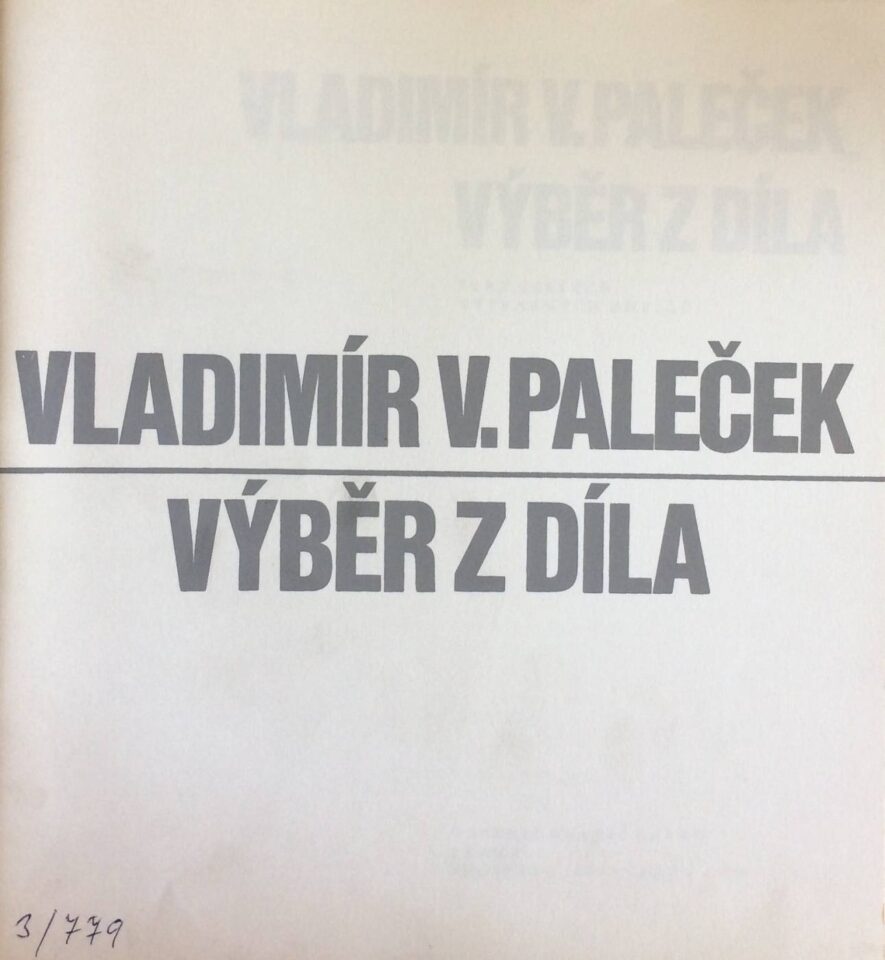 Vladimír V. Paleček – výběr z díla