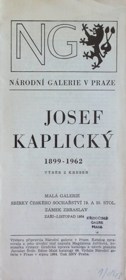 Josef Kaplický (1899 – 1962) – výběr z kreseb