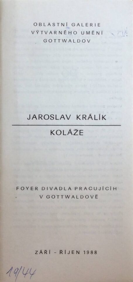 Jaroslav Králík – koláže