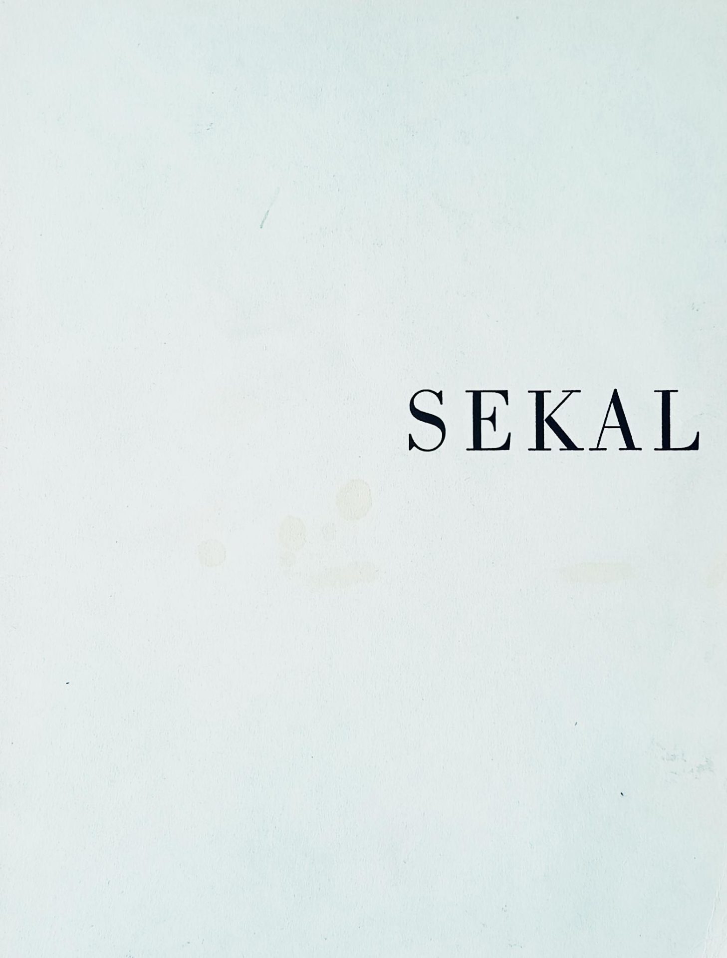 Zbyněk Sekal – Sochy – reliéfy 1948-1965